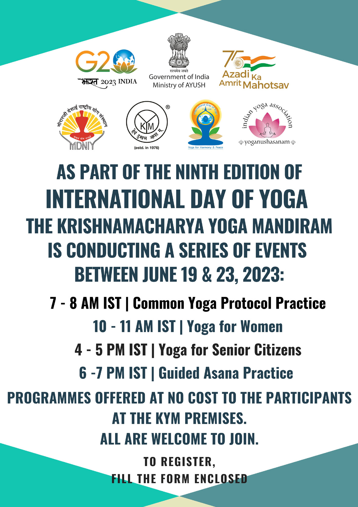 Yoga Programmes, Workshops and Teacher Training Programme