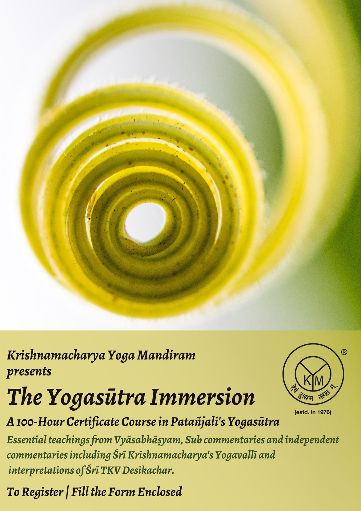 The Yogasūtra Immersion A Certificate Course in Patañjali’s Yogasūtra